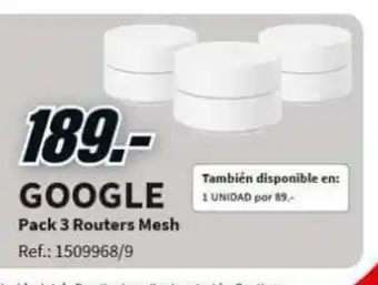 MediaMarkt Google Pack 3 Routers Mesh oferta