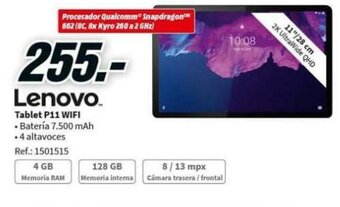 MediaMarkt Lenovo Tablet P11 Wifi oferta