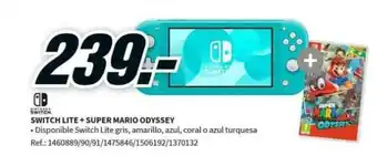 MediaMarkt Switch Lite + Super Mario Odyssey oferta