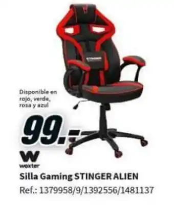 MediaMarkt Woxter Stinger Alien Silla Gaming oferta