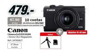 MediaMarkt Canon Cámara Evil EOS M200 oferta