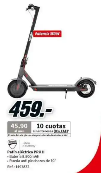 MediaMarkt Patín eléctrico PRO II oferta