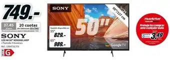 MediaMarkt Sony LED 4k 50" KD50X81JAEP oferta