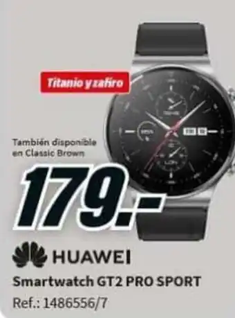 MediaMarkt Huawei Smartwatch GT Pro Sport oferta