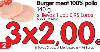 Alimerka Burger meat 100% pollo 140g oferta