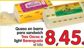 Alimerka Tres Oscos o light berenguela Queso en barra para sandwich oferta