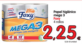 Alimerka Foxy Papel Higienico mega 3 4 rollos oferta