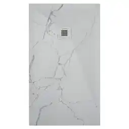 Brico Depôt Ondee - plato de ducha nola 3 - 90x160 - resina - mármol blanco oferta