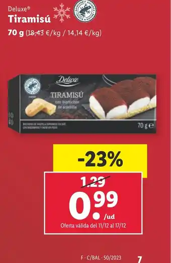 Lidl Deluxe Tiramisú oferta