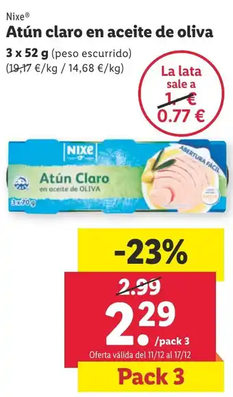 Lidl Atún claro en aceite de oliva oferta