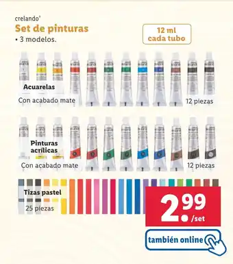 Lidl crelandoⓇ Set de pinturas oferta