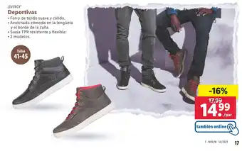 Lidl LIVERGYⓇ Deportivas oferta