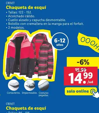 Lidl CRIVIT Chaqueta de esquí oferta
