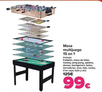 Carrefour Mesa multijuego 15 en 1 oferta