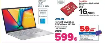 Carrefour Portátil Vivobook F1504ZA-NJ429W oferta