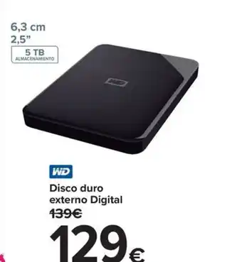Carrefour Disco duro externo Digital oferta