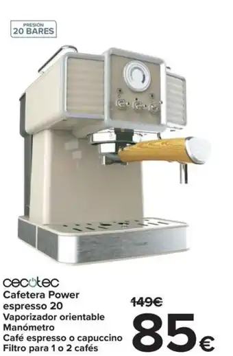 Carrefour Cafetera Power espresso 20 oferta