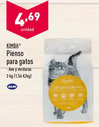 ALDI Kimba Pienso para gatos 3kg oferta