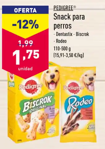 ALDI Pedigree Snack para perros 110-500g oferta