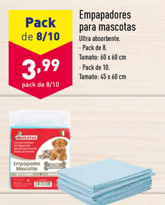ALDI Empapadores para mascotas oferta