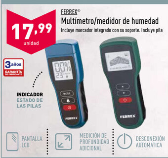 ALDI Ferrex Multímetro/medidor de humedad oferta