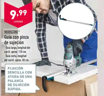ALDI Workzone Guia con pinza de sujecion oferta