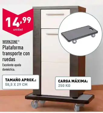 ALDI Workzone Plataforma transporte con ruedas oferta