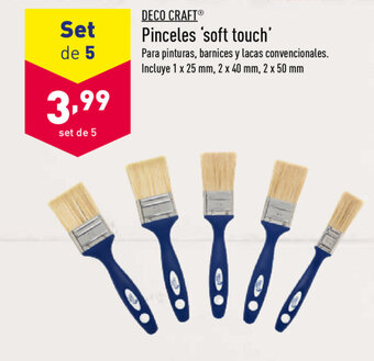 ALDI Deco Craft Pinceles soft touch oferta