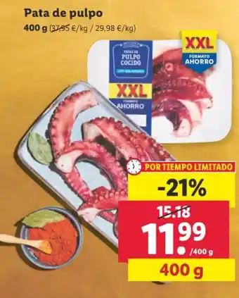 Lidl Pata de pulpo oferta
