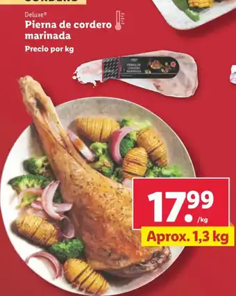 Lidl Deluxe® Pierna de cordero marinada oferta