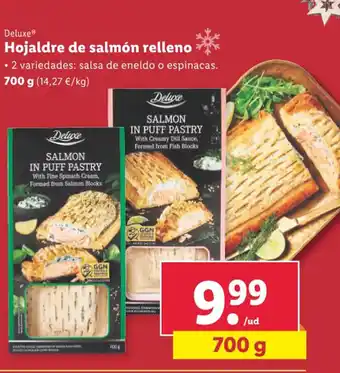 Lidl Deluxe Hojaldre de salmón relleno oferta
