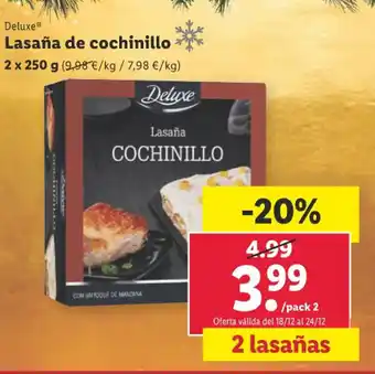 Lidl Deluxe® Lasaña de cochinillo oferta