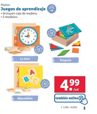 Lidl Juegos de aprendizaje oferta
