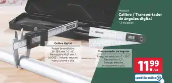 Lidl Calibre / Transportador de ángulos digital oferta