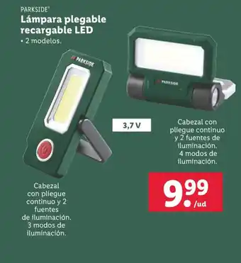 Lidl Lámpara plegable recargable LED oferta