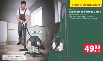 Lidl Aspirador en húmedo y seco oferta