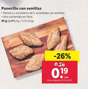 Lidl Panecillo con semillas oferta