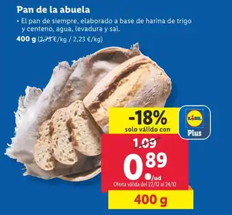 Lidl Pan de la abuela oferta