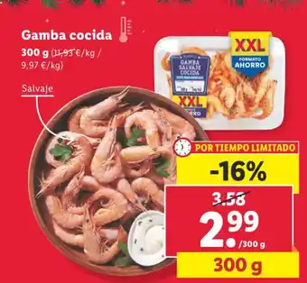 Lidl Gamba cocida oferta
