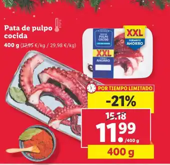 Lidl Pata de pulpo cocida oferta