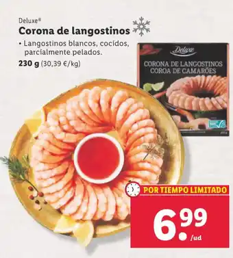 Lidl Deluxe® Corona de langostinos oferta