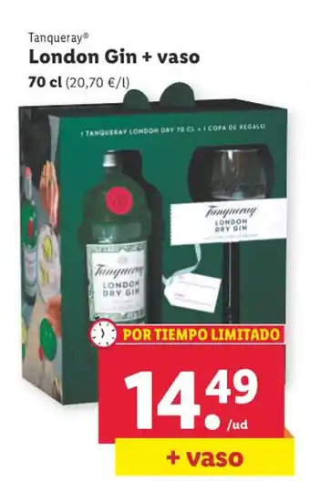 Lidl Tanqueray® London Gin + vaso oferta