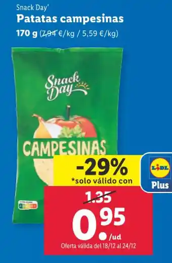 Lidl Snack Day Patatas campesinas= oferta