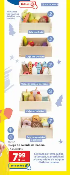Lidl Juego de comida de madera • 5 modelos oferta