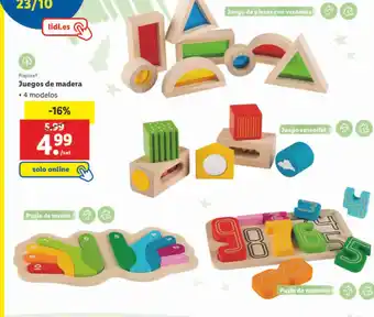 Lidl Juegos de madera oferta