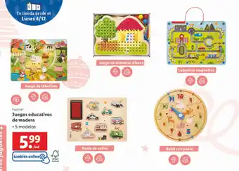 Lidl Juegos educativos de madera oferta