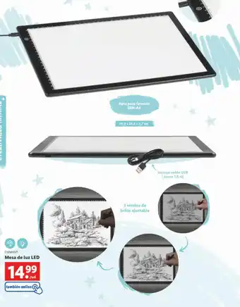 Lidl Crelando Mesa de luz LED oferta