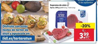 Lidl Suprema de atún 200g oferta