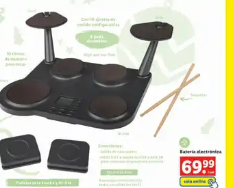 Lidl Batería electrónica oferta