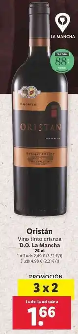 Lidl Oristán D.O La Mancha 75cl oferta
